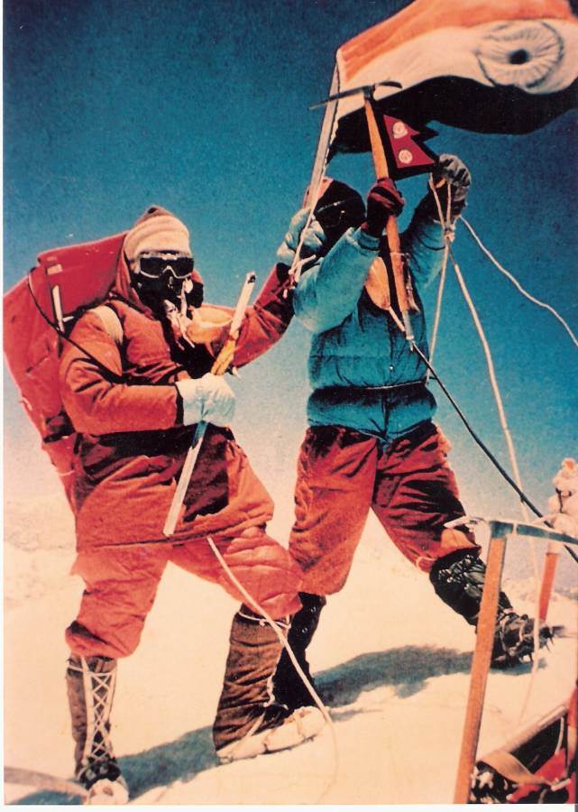Major Ahluwalia on the summit of Everest